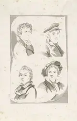 Cornelis Kruseman, Vier schildersportretten