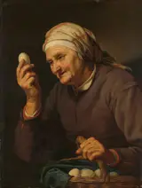Hendrick Bloemaert, Old Woman Selling Eggs