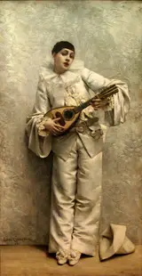 Léon Comerre, Pierrot playing the mandolin