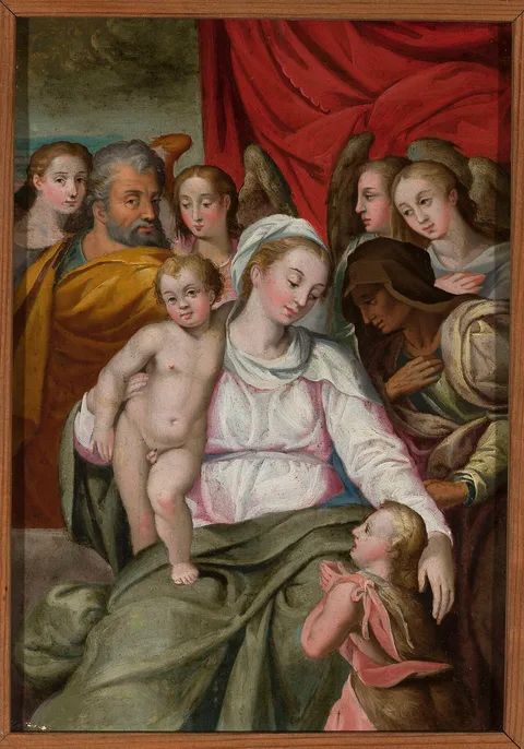 Joseph Heintz the Elder, Madonna and Child with Saints John, Joseph, Anna and angels