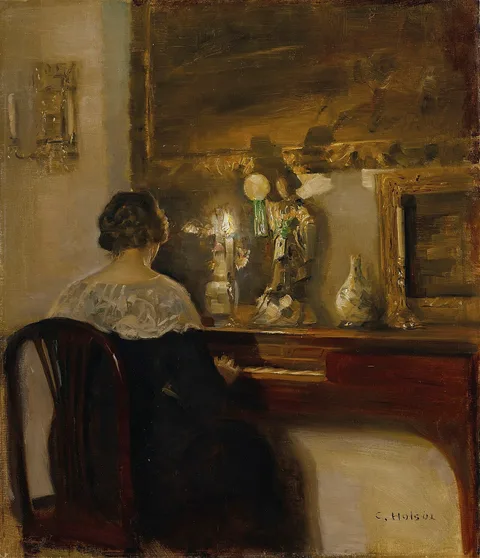 Carl Holsøe, A Lady Playing the Spinet