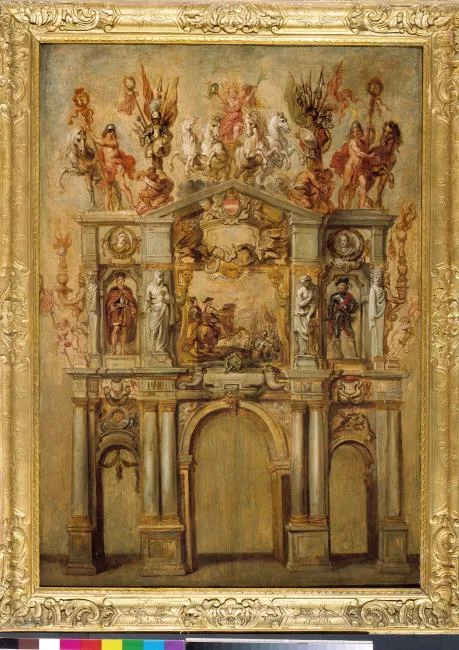 Theodor van Thulden, Sketch of the front of the triumphal arch of the Cardinal-Infant Ferdinand