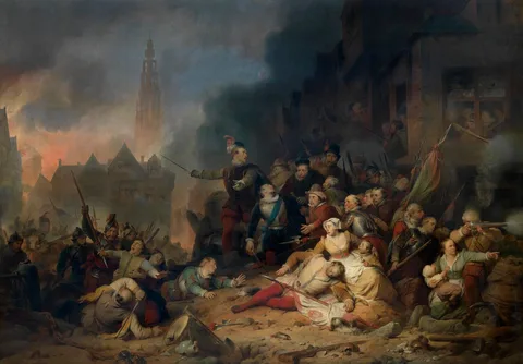 Ferdinand de Braekeleer the Elder, The Spanish Fury in Antwerp