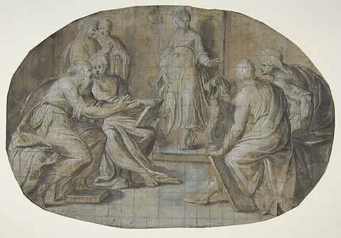 Camillo Procaccini, The Virgin and Saint Joseph find Jesus Disputing with the Doctors in the Temple