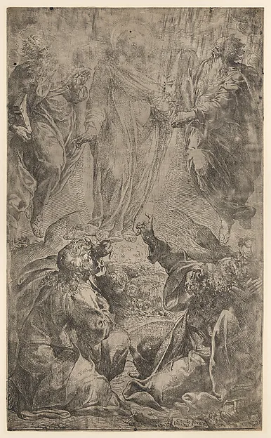 Camillo Procaccini, The Transfiguration of Christ on Mount Tabor, with Moses and Elijah, three disciples below