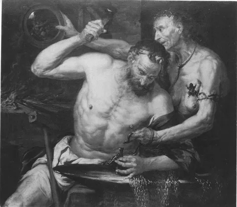 Giovan Battista Langetti, Vulcan forges the net for Venus and Mars