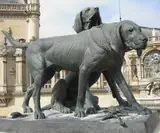 Auguste-Nicolas Cain, Fanfareau et Brillador, deux chiens de Chantilly