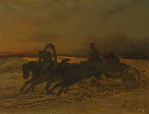 Nikolai Sverchkov, A Troika Sleigh in Russia