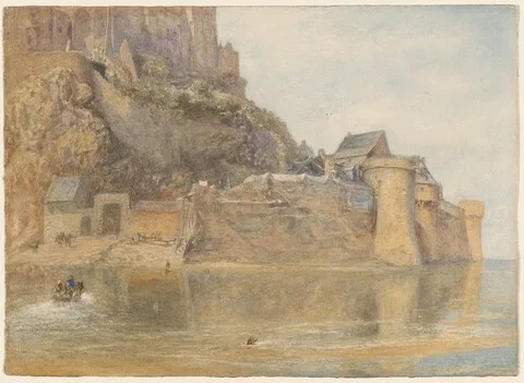 Alfred William Hunt, The Ramparts, Mont St. Michel, France