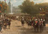 Otto Erelman, The Frederiksplein in Amsterdam during the arrival of Queen Wilhelmina, 5 September 1898