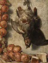 Karel Purkyně, Still-Life with Onions and Partridges
