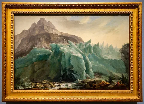 Caspar Wolf, The Lower Grindelwald Glacier with Lütschine and the Mettenberg