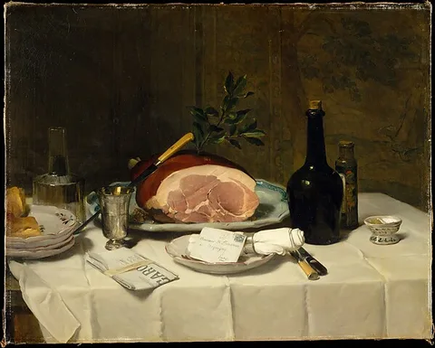 Philippe Rousseau, Still Life with Ham
