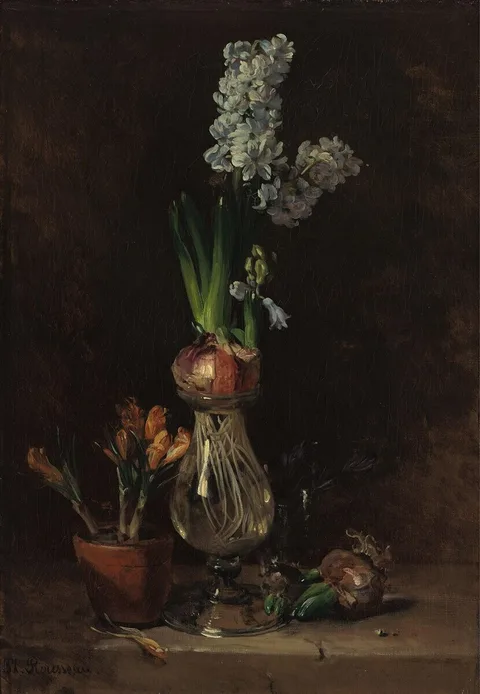 Philippe Rousseau, Still Life with Hyacinth