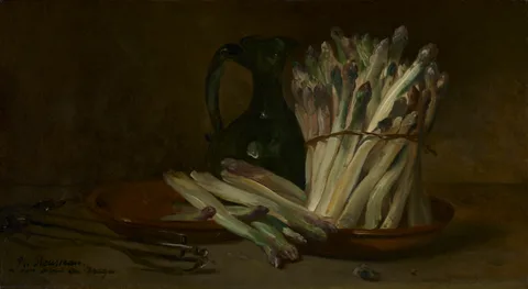 Philippe Rousseau, Still Life with Asparagus
