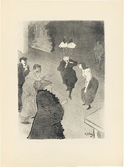Henri Gabriel Ibels, Emilienne d'Alençon Rehearsing at the Folies-Bergère, from Le Café-Concert