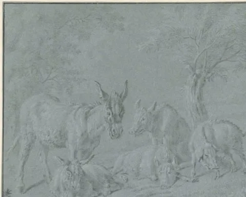 Jan van Gool, Varkens en ezels onder bomen