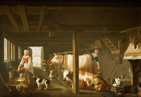 Jan van Gool, Milking in Winter