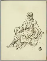 Johann Heinrich Meyer, Seated Old Man with Crutch