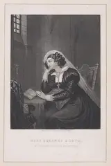 John Sartain, Mary Queen of Scots, on the evening preceding her execution (from "The American Eclectic Museum," volume 48, frontispiece)