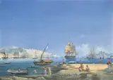 Carlo Bossoli, Valletta, a view of the Grand Harbour