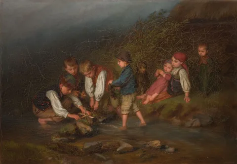 Quido Mánes, Village Children at Play