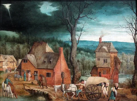Cornelis Massijs, Arrival of the Holy Family in Bethlehem