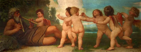 Oscar Begas, Allegory of spring. Plafond picture from the staircase of the Berlin villa at Tiergartenstraße 27