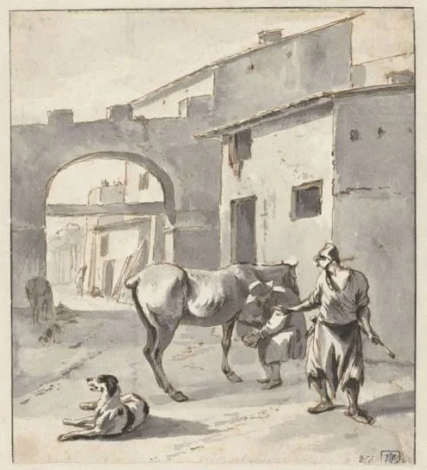 Hendrik Verschuring, Hoefsmid in een Italiaanse stad