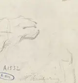 Hendrik Verschuring, Schetsen van het hoofd van een paard