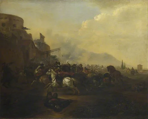 Hendrik Verschuring, Cavalry attacking a Fortified Place