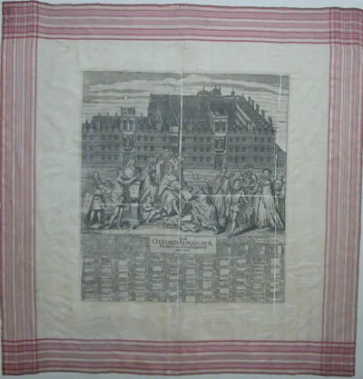 George Vertue, Handkerchief (The Oxford Almanack For the Year of Our Lord MDCCXXXV)
