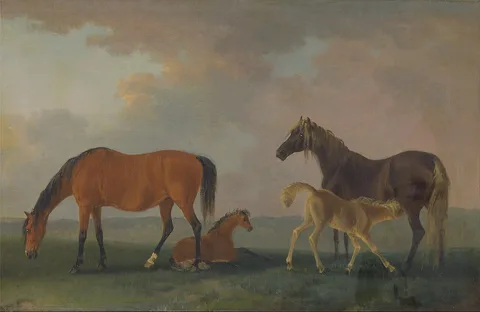Sawrey Gilpin, Mares and Foals, facing left