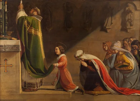 František Tkadlík, St Wenceslas and St Ludmila during the Mass