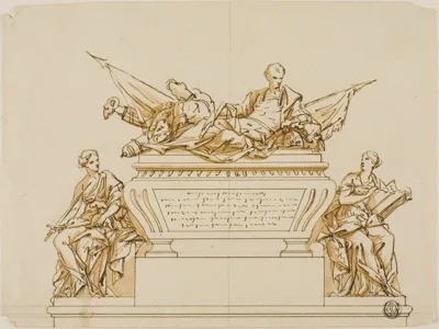 John Michael Rysbrack, Unexecuted Design for the Monument to the First Duke of Marlborough