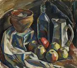 Ilmari Aalto, Still Life with Jug, Pot, Bottle and Apples
