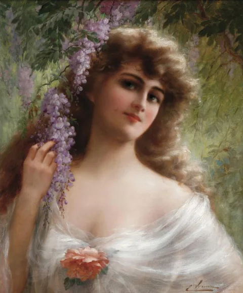 Émile Vernon, A maiden under the Wisteria
