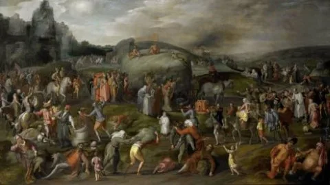 Gillis Mostaert, Allegory of Abuses by the Authorities of Church and State