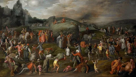 Gillis Mostaert, Allegory of Secular and Spiritual Abuses (Haywain: Allegory of Worldly and Ecclesiastical Abuses)