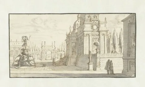 Daniël de Blieck, Plein voor een renaissancepaleis
