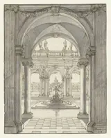 Daniël de Blieck, Plein voor een renaissancepaleis