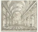 Daniël de Blieck, Interieur van een barokke kerk (Sint Pieter, Rome?)