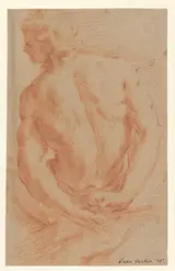 Pietro della Vecchia, Studie van een mannelijk naakt