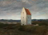 Johannes Wilhjelm, The old church of Skagen. Night