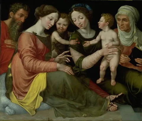 Vincent Sellaer, The Holy Family with the Infant St John, St Elizabeth and St Anna