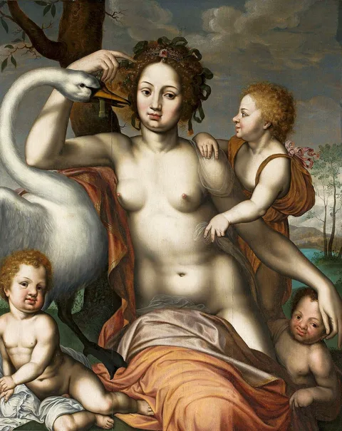 Vincent Sellaer, Leda with swan and children