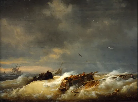 Egide Linnig, Shipwreck on the Westerschelde near Terneuzen