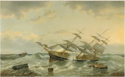 Egide Linnig, The three-master 'Constant' off the coast of New Guinea