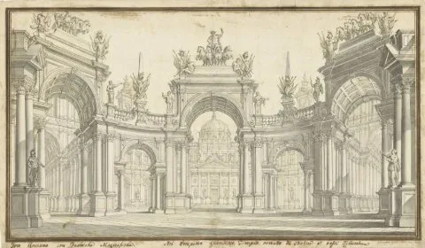 Giuseppe Galli da Bibbiena, Decorontwerp van het Forum Romanum