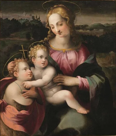 Francesco Brina, Madonna and Child with the Infant Saint John